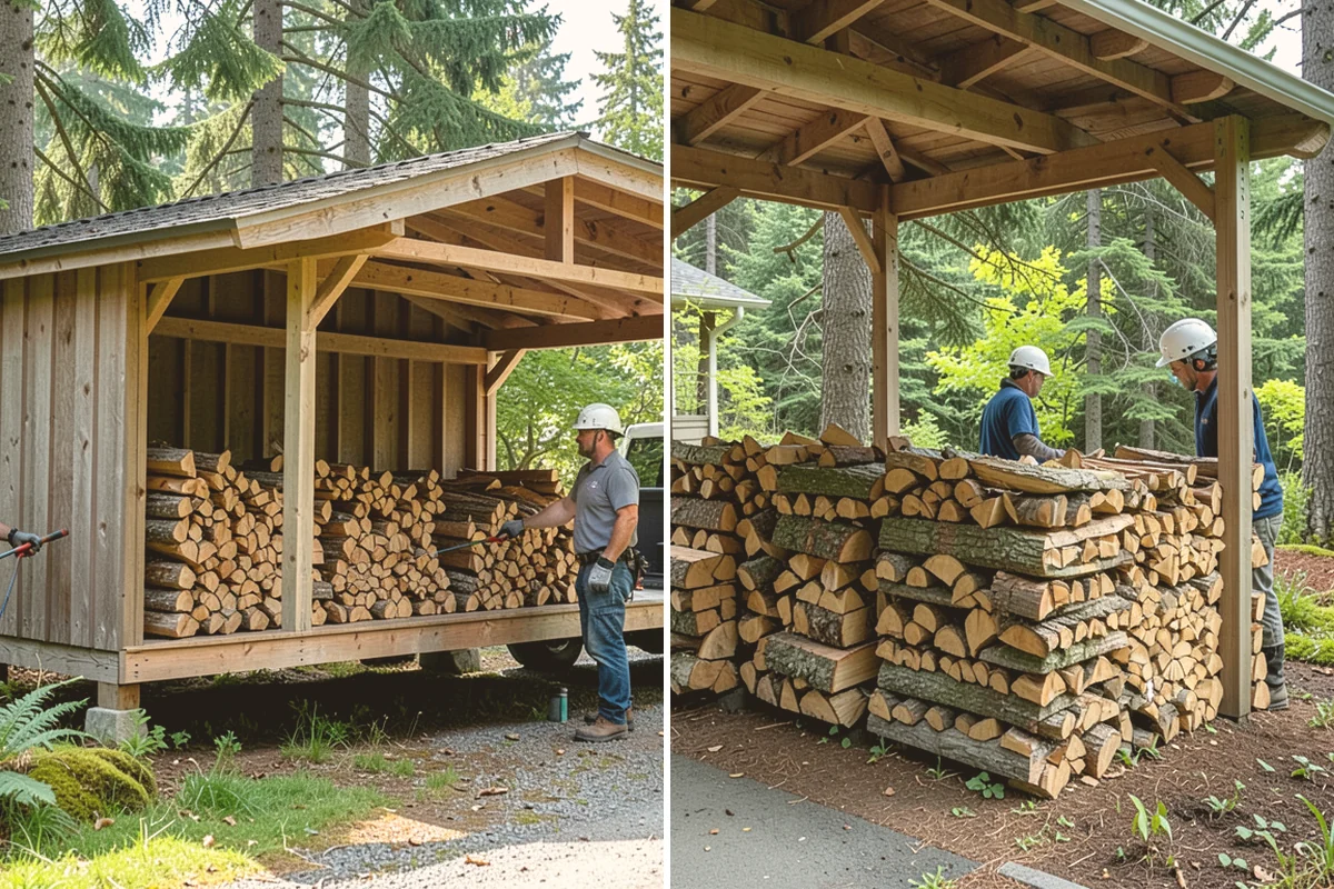Kiln-Dried Firewood in Eatonville, Pierce County, WA - Seasoned wood is loaded into our drying kiln