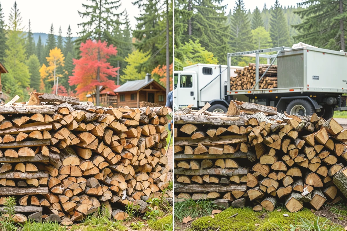 Kiln-Dried Firewood in Edgewood, Pierce County, WA - Seasoned wood is loaded into our drying kiln