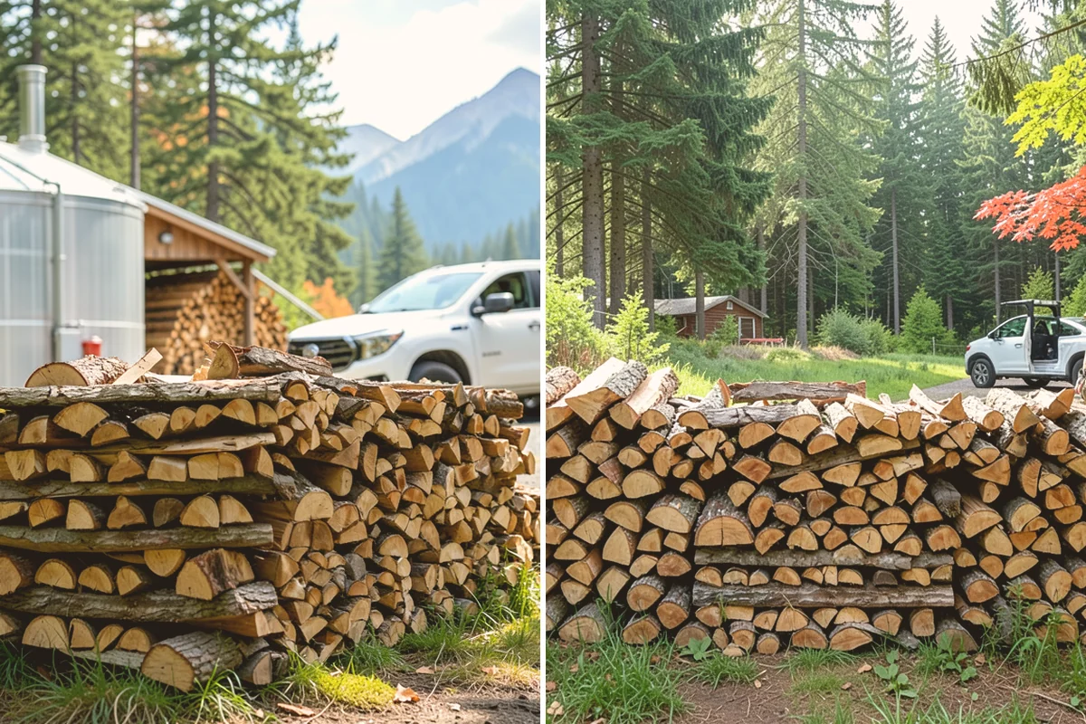 Kiln-Dried Firewood in Edmonds, Snohomish County, WA - Seasoned wood is loaded into our drying kiln