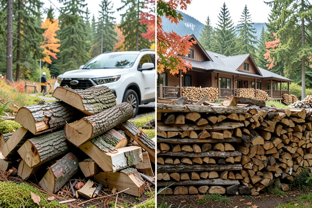 Kiln-Dried Firewood in Federal Way, King County, WA - Seasoned wood is loaded into our drying kiln