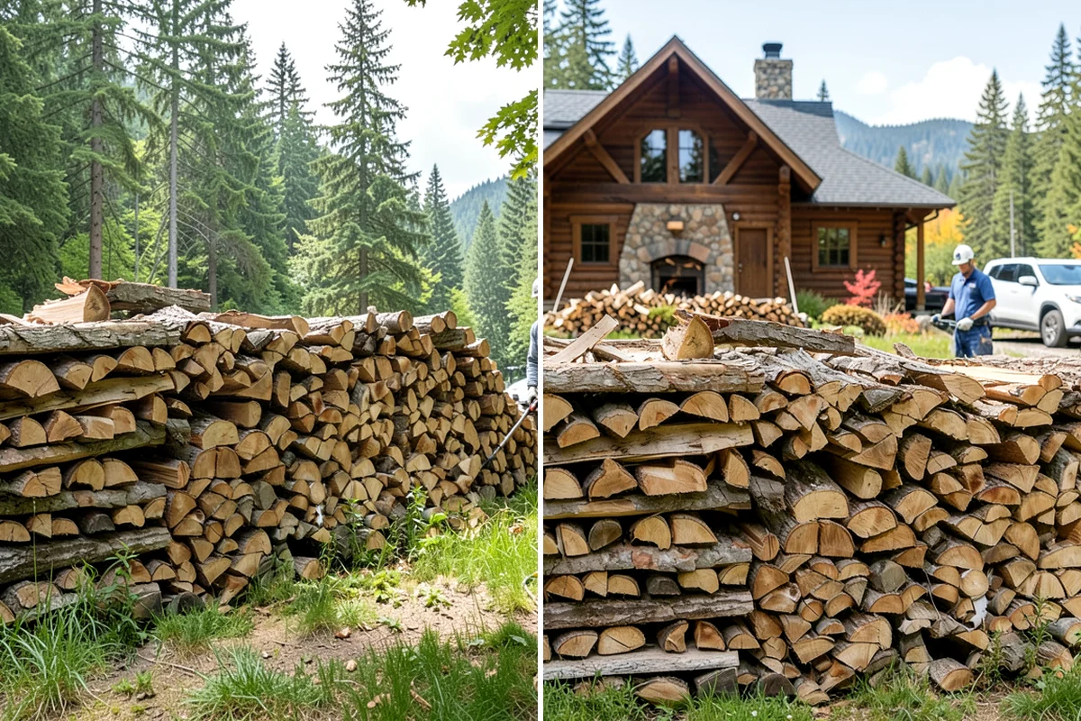 Kiln-Dried Firewood in Kenmore, King County, WA - Seasoned wood is loaded into our drying kiln