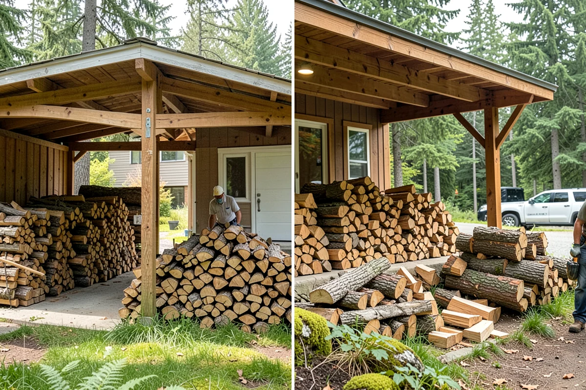 Kiln-Dried Firewood in Lake Forest Park, King County, WA - Seasoned wood is loaded into our drying kiln