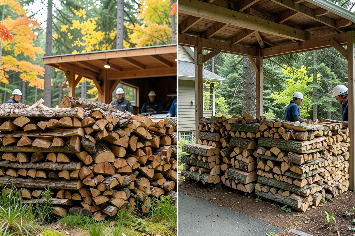Kiln-Dried Firewood in Lyman, Skagit County, WA - Seasoned wood is loaded into our drying kiln