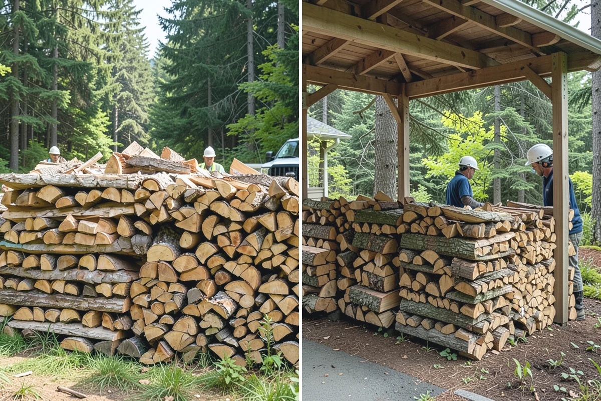 Kiln-Dried Firewood in Medina, King County, WA - Seasoned wood is loaded into our drying kiln