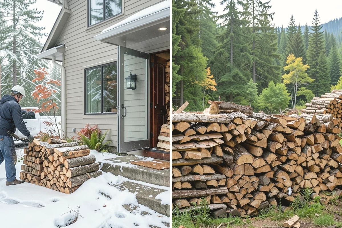 Kiln-Dried Firewood in Mill Creek, Snohomish County, WA - Seasoned wood is loaded into our drying kiln