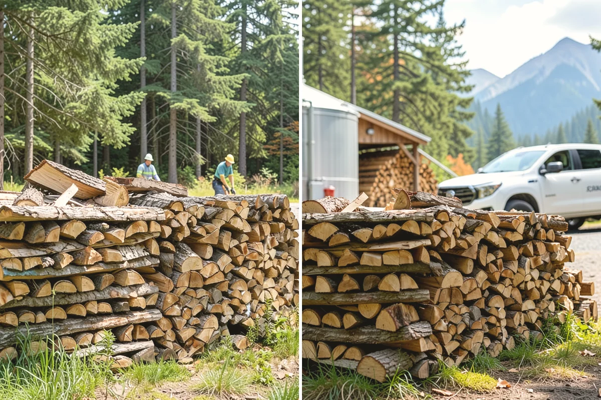 Kiln-Dried Firewood in Mountlake Terrace, WA - Seasoned wood is loaded into our drying kiln