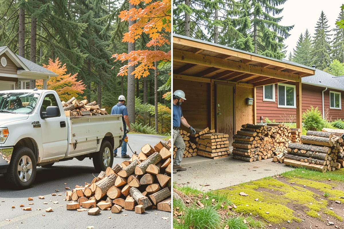 Kiln-Dried Firewood in Sammamish, King County, WA - Seasoned wood is loaded into our drying kiln