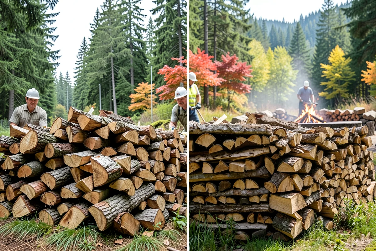 Kiln-Dried Firewood in SeaTac, WA - Seasoned wood is loaded into our drying kiln