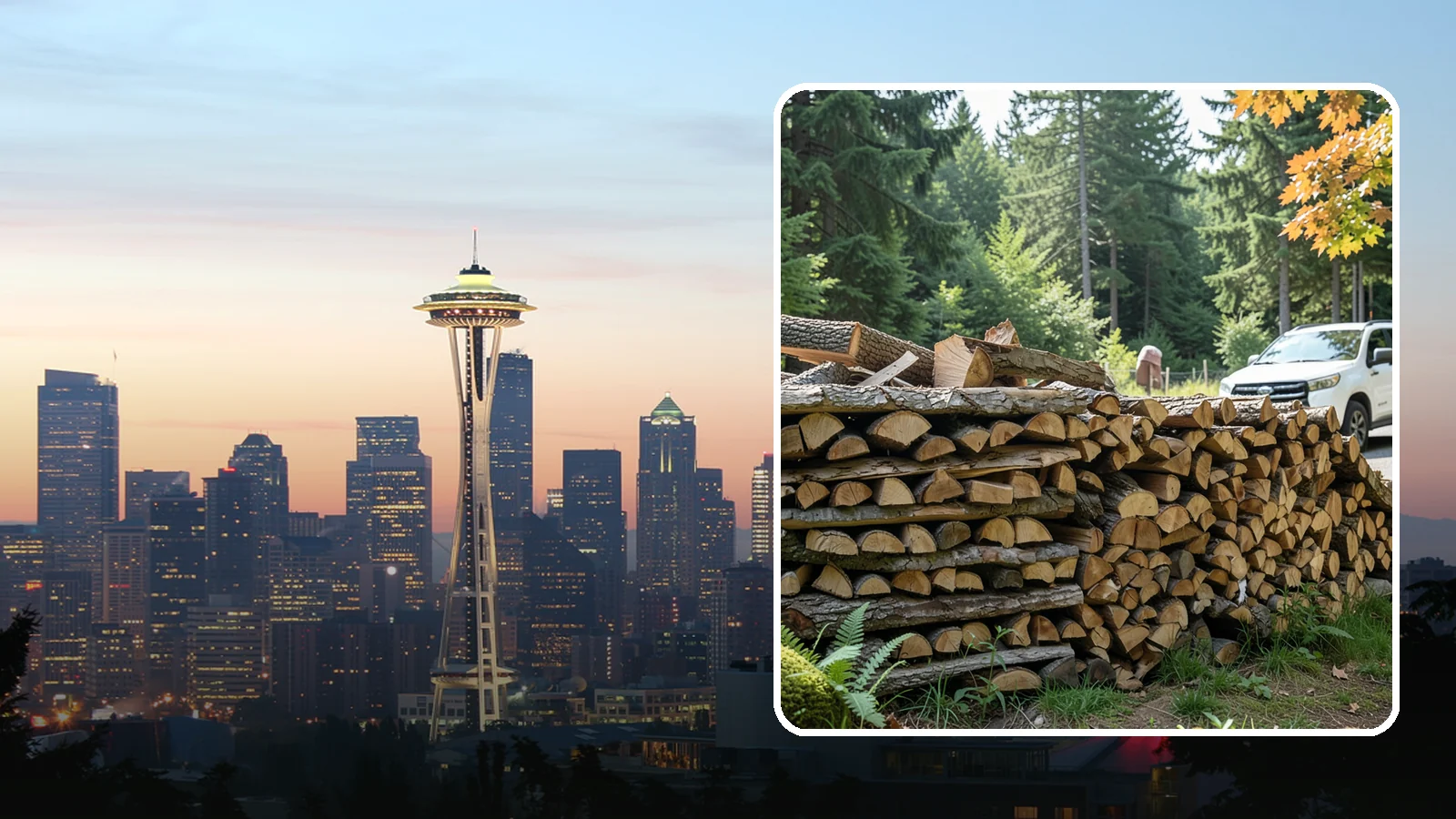 Kiln-Dried Firewood in Seattle, King County, WA - Our kiln-dried firewood is heat-dried to a very low moisture level, so it lights instantly and burns hot even in soggy Pacific...