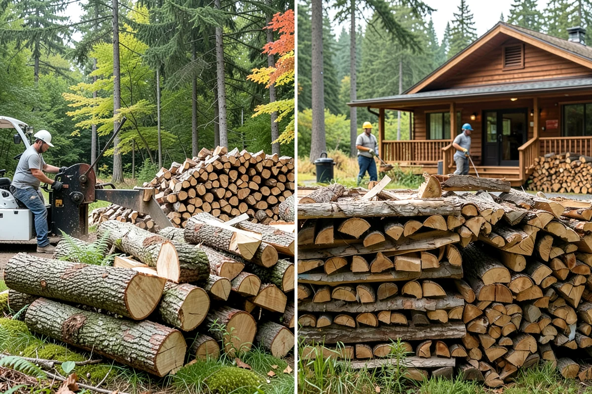 Kiln-Dried Firewood in Shoreline, King County, WA - Seasoned wood is loaded into our drying kiln