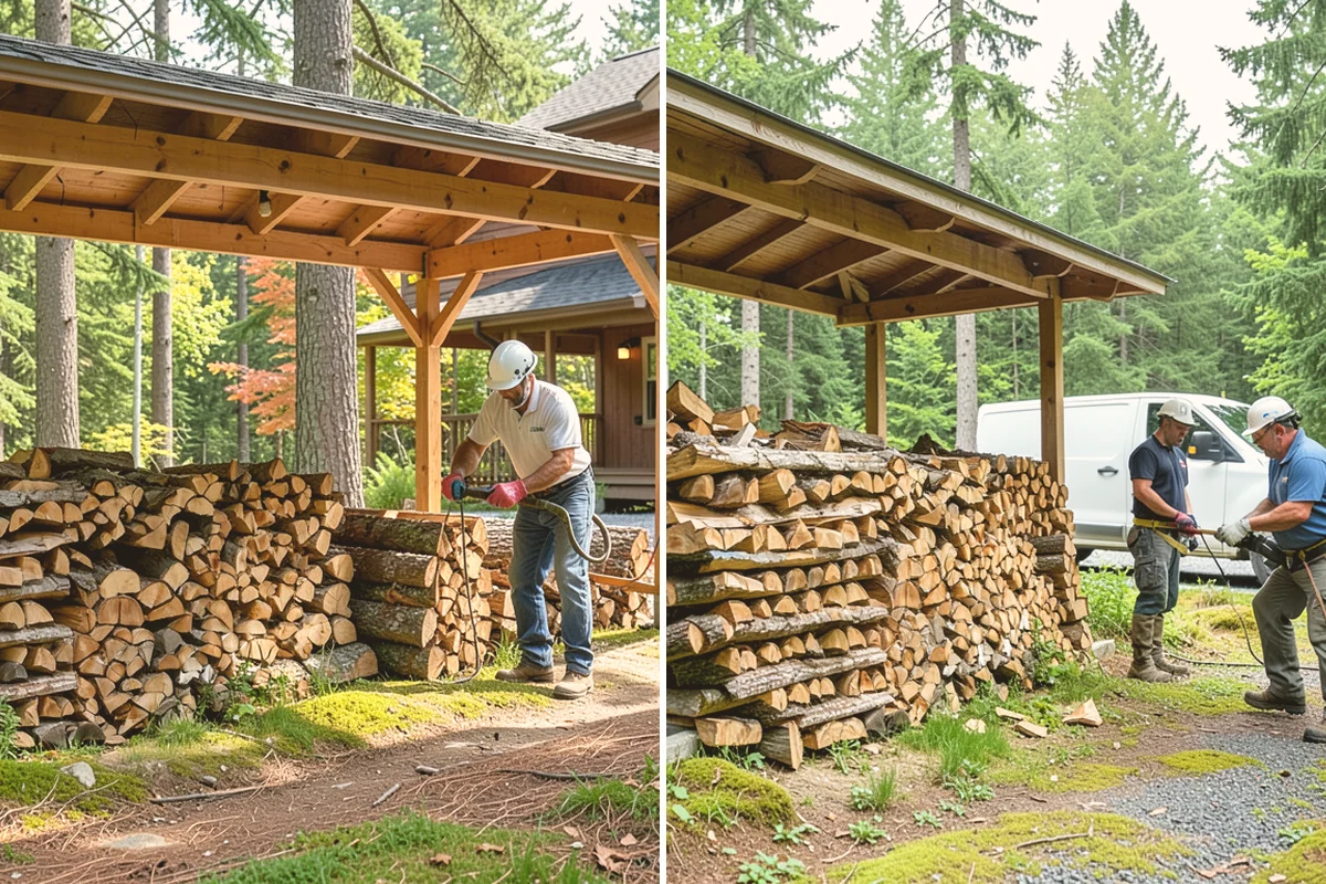 Kiln-Dried Firewood in Snohomish, Snohomish County, WA - Seasoned wood is loaded into our drying kiln