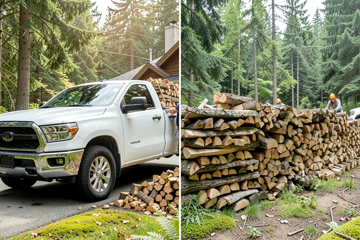 Kiln-Dried Firewood in Snoqualmie, King County, WA - Seasoned wood is loaded into our drying kiln