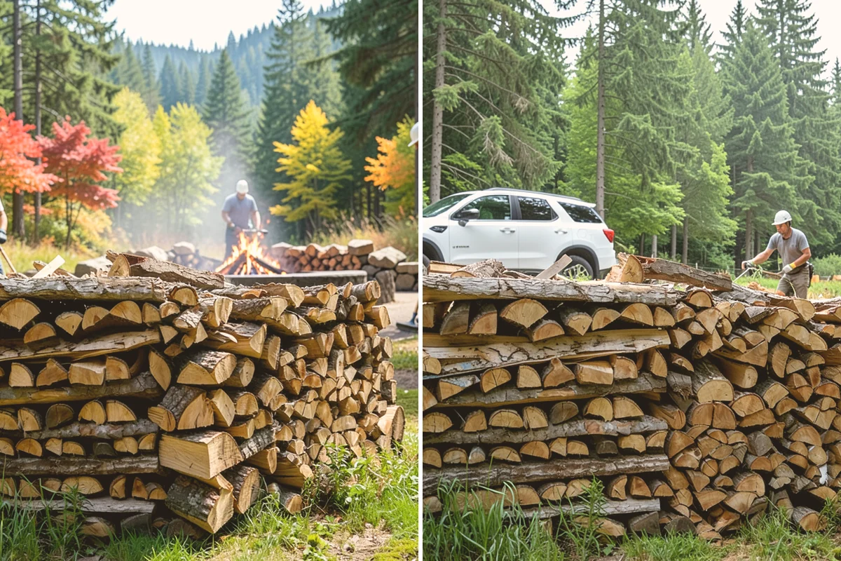 Kiln-Dried Firewood in Stanwood, Snohomish County, WA - Seasoned wood is loaded into our drying kiln