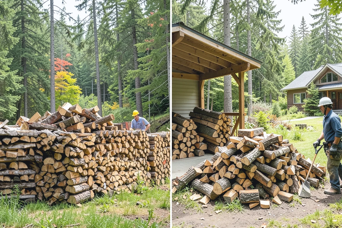 Kiln-Dried Firewood in Sumner, Pierce County, WA - Seasoned wood is loaded into our drying kiln