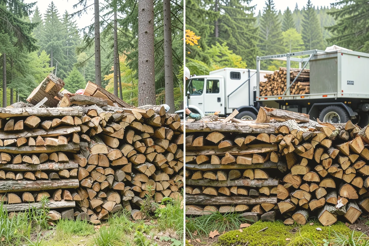 Kiln-Dried Firewood in Tacoma, Pierce County, WA - Seasoned wood is loaded into our drying kiln