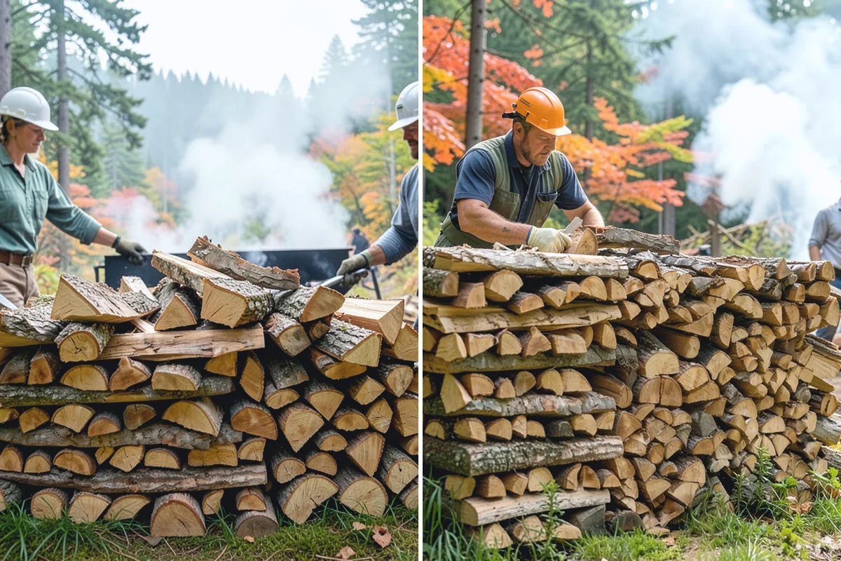Kiln-Dried Firewood in Wilkeson, Pierce County, WA - Seasoned wood is loaded into our drying kiln