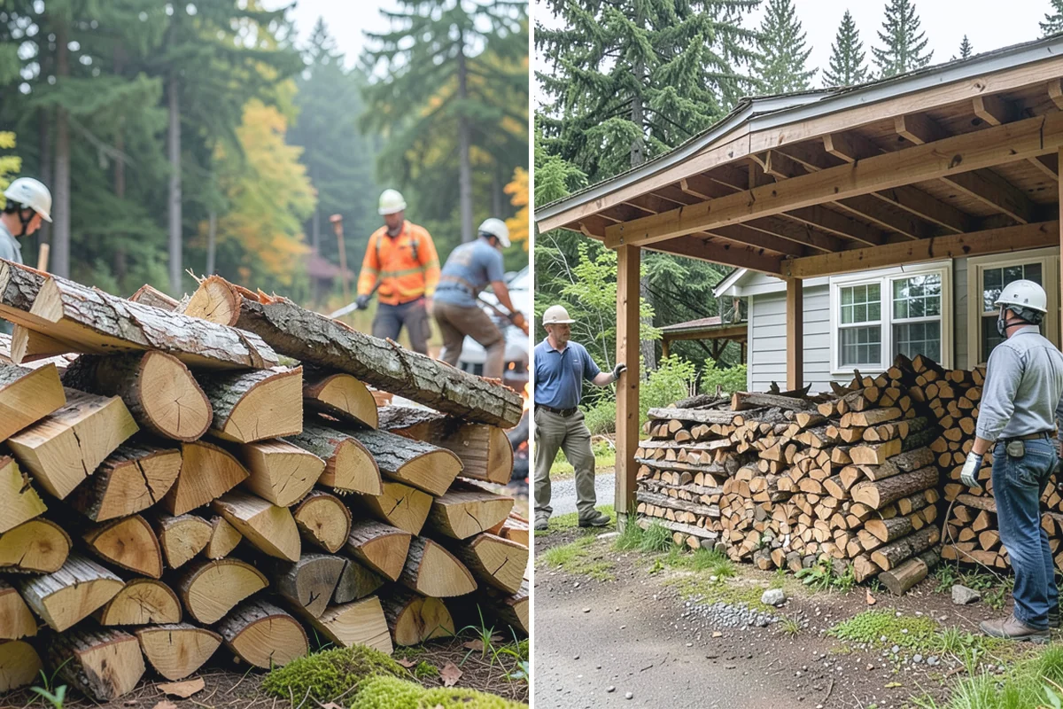 Kiln-Dried Firewood in Woodinville, King County, WA - Seasoned wood is loaded into our drying kiln
