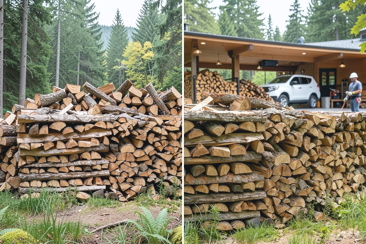 Kiln-Dried Hardwood in Auburn, King County, WA - Split wood is loaded into the drying kiln