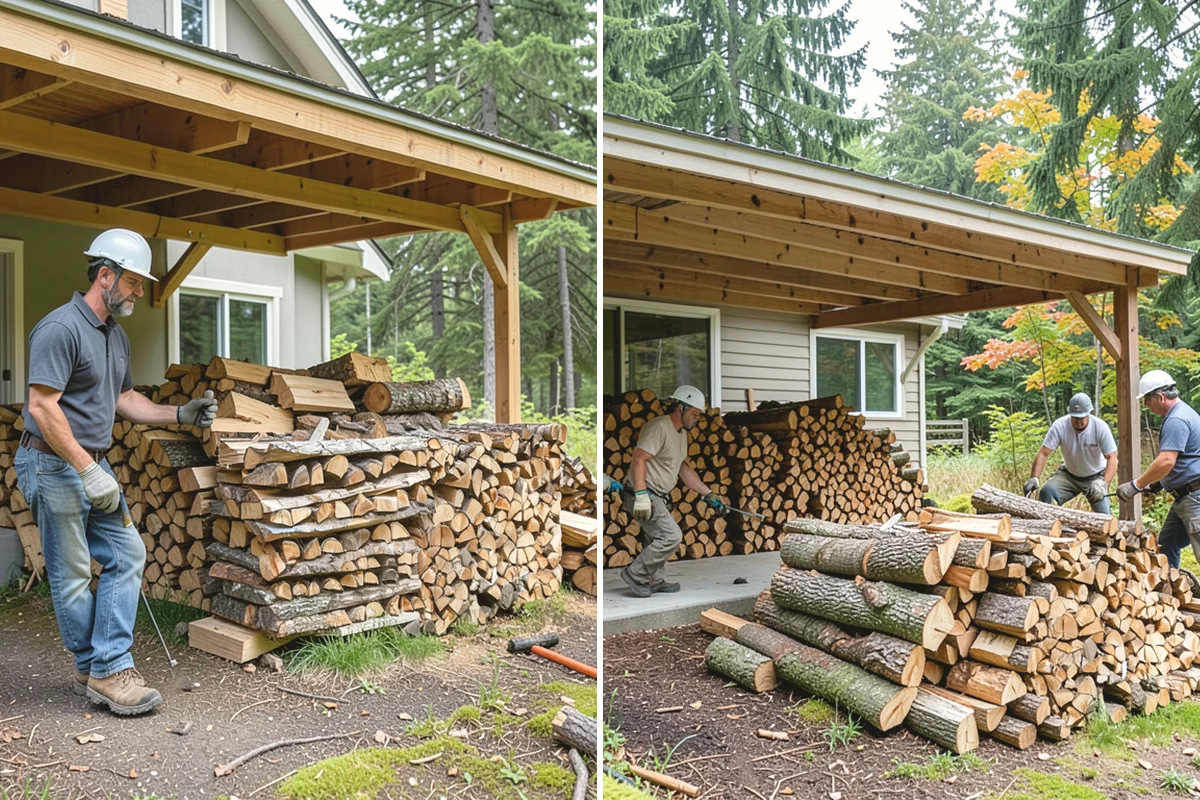 Kiln-Dried Hardwood in Black Diamond, King County, WA - Split wood is loaded into the drying kiln