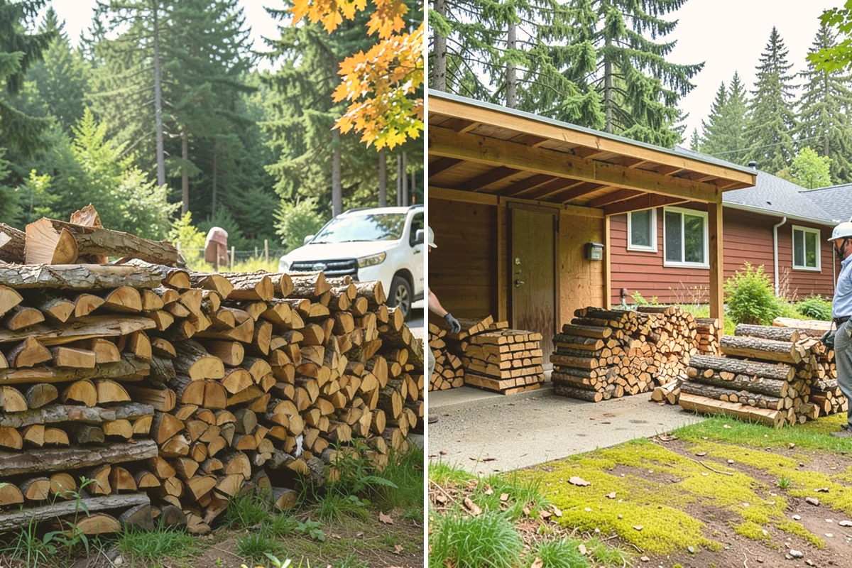 Kiln-Dried Hardwood in Brier, Snohomish County, WA - Split wood is loaded into the drying kiln