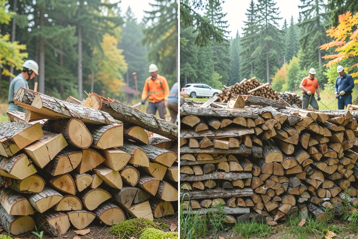 Kiln-Dried Hardwood in Carnation, King County, WA - Split wood is loaded into the drying kiln