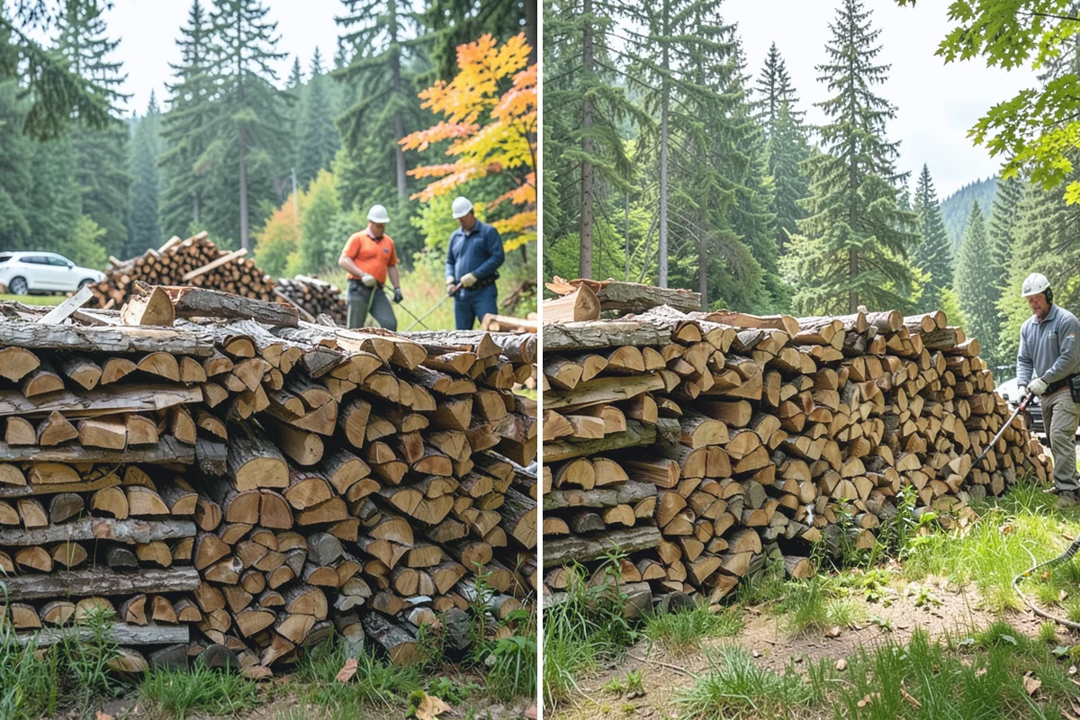 Kiln-Dried Hardwood in Darrington, WA - Split wood is loaded into the drying kiln