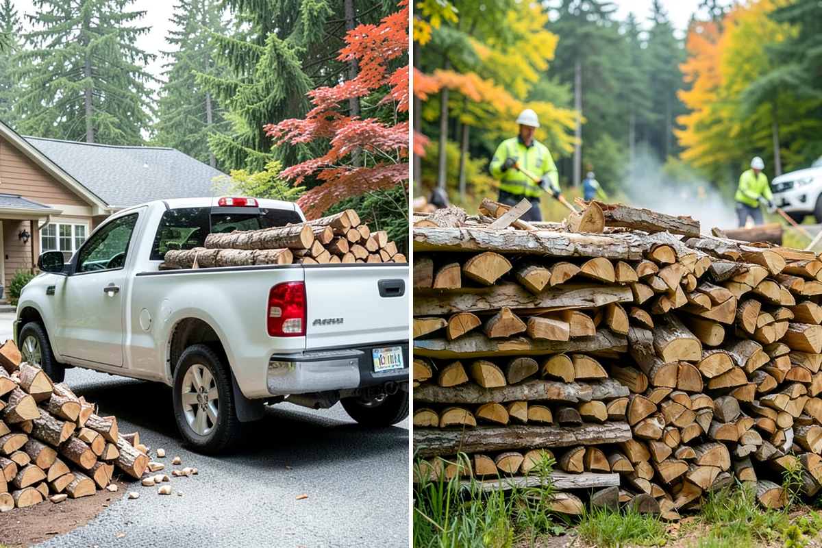 Kiln-Dried Hardwood in Fircrest, Pierce County, WA - Split wood is loaded into the drying kiln