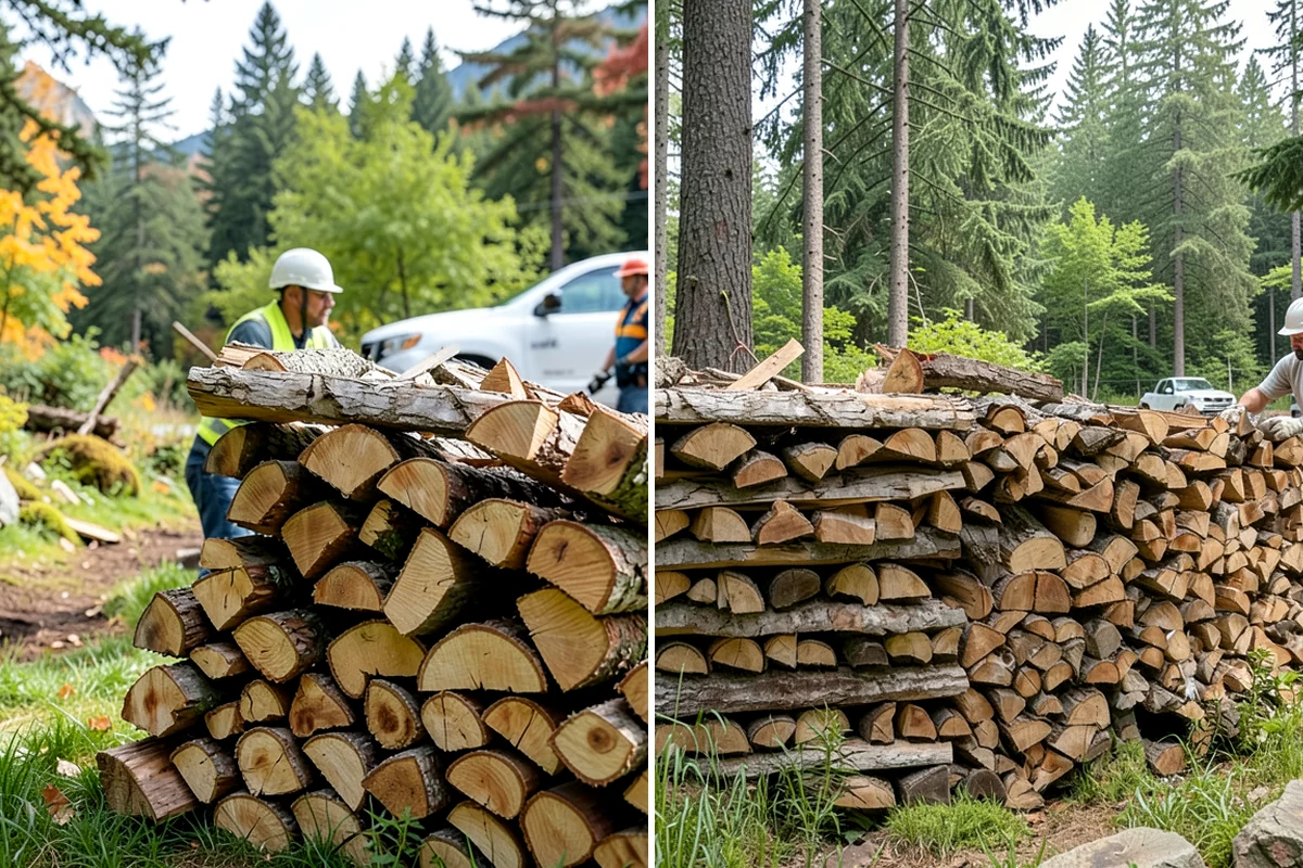 Kiln-Dried Hardwood in Gig Harbor, Pierce County, WA - Split wood is loaded into the drying kiln
