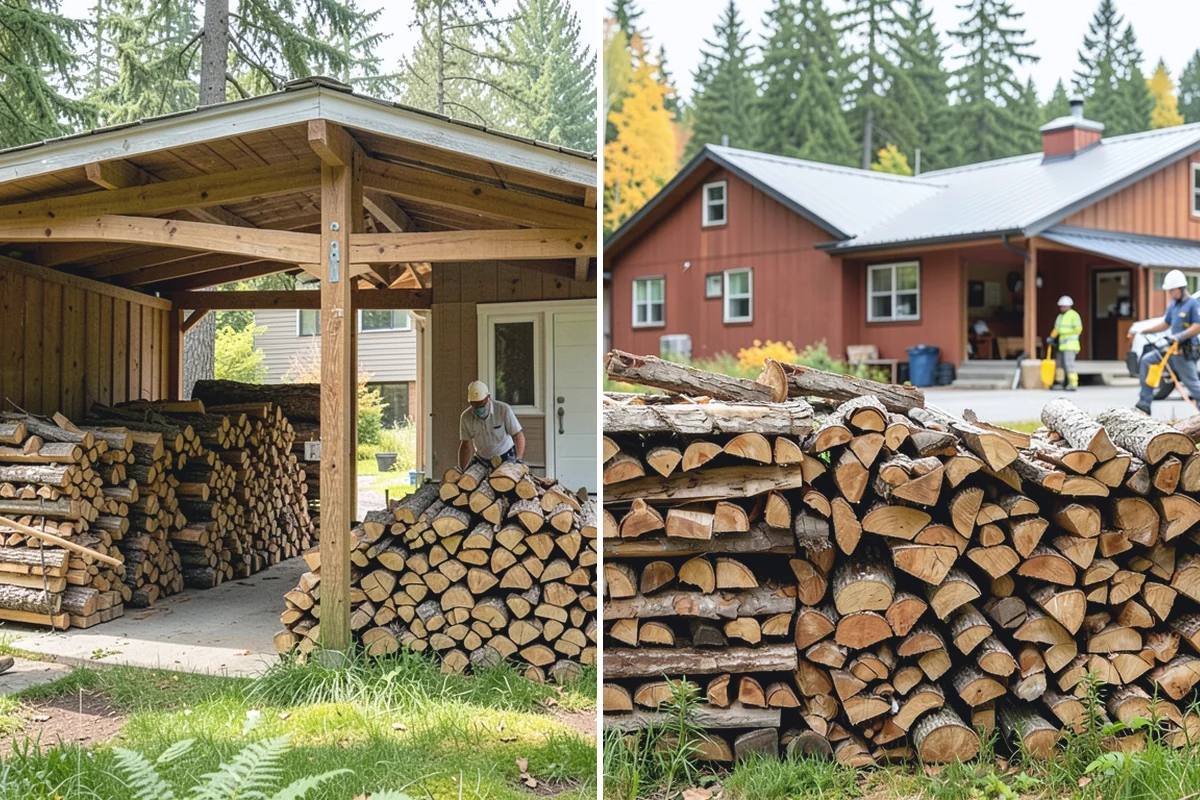 Kiln-Dried Hardwood in Hamilton, Skagit County, WA - Split wood is loaded into the drying kiln