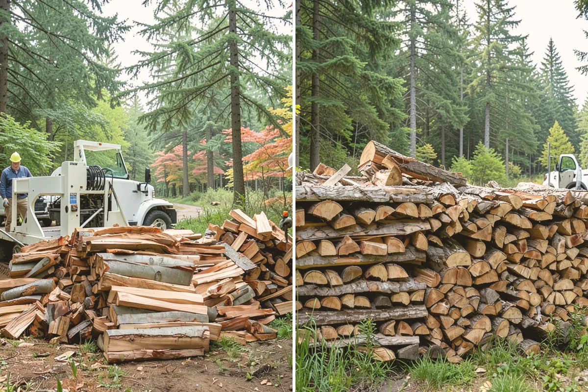 Kiln-Dried Hardwood in Index, Snohomish County, WA - Split wood is loaded into the drying kiln