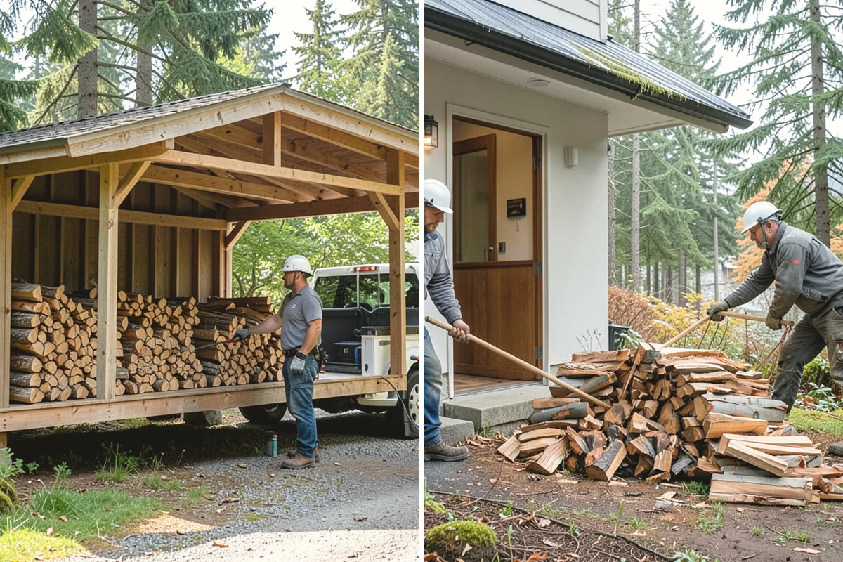 Kiln-Dried Hardwood in Issaquah, King County, WA - Split wood is loaded into the drying kiln