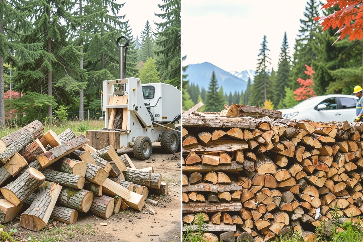 Kiln-Dried Hardwood in Kent, King County, WA - Split wood is loaded into the drying kiln