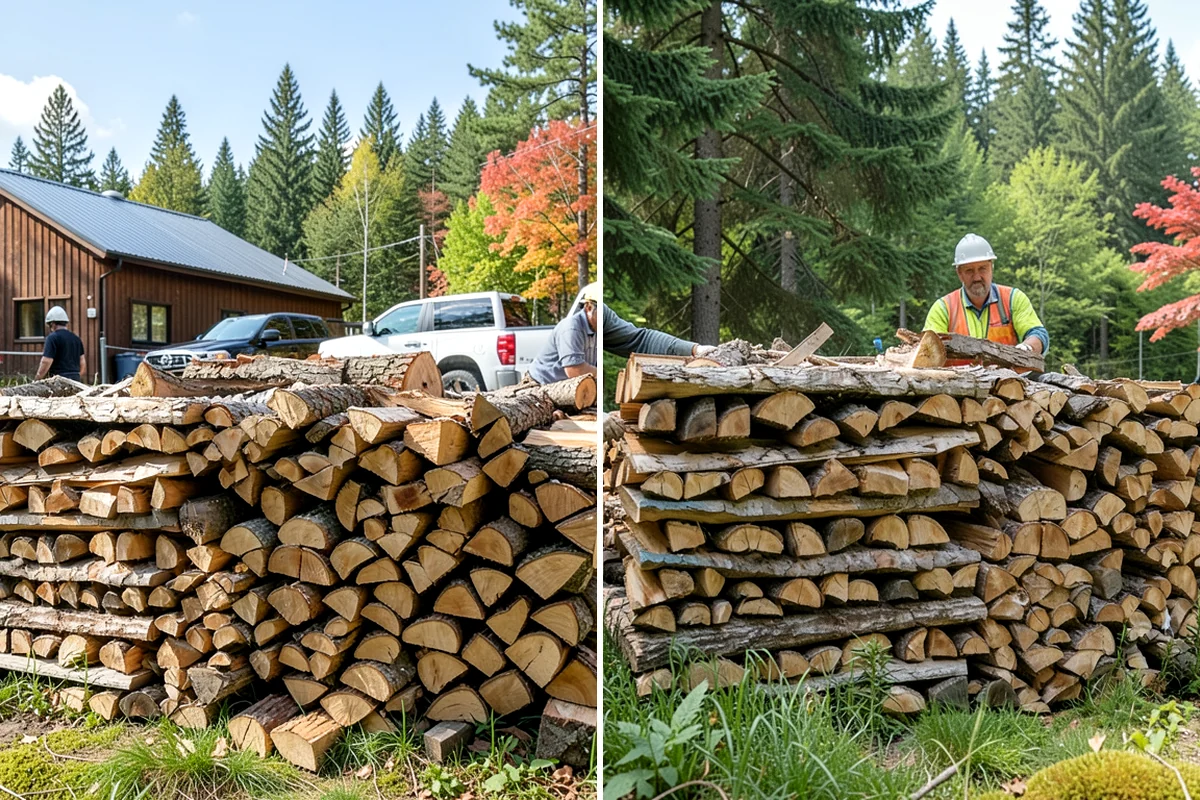 Kiln-Dried Hardwood in Lake Forest Park, King County, WA - Split wood is loaded into the drying kiln