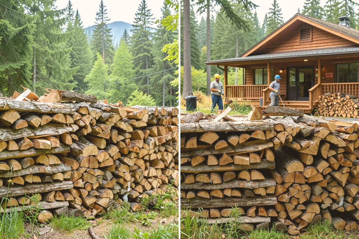 Kiln-Dried Hardwood in Langley, Island County, WA - Split wood is loaded into the drying kiln