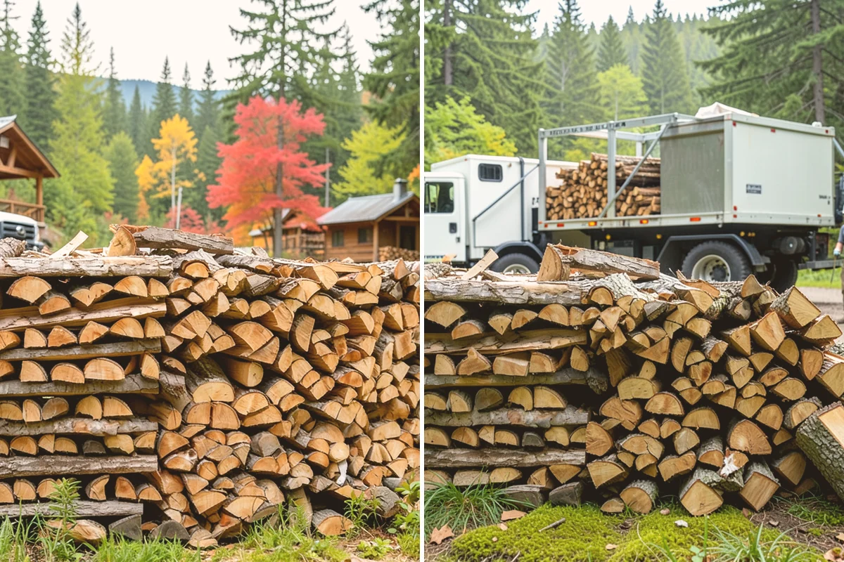 Kiln-Dried Hardwood in Lynnwood, Snohomish County, WA - Split wood is loaded into the drying kiln