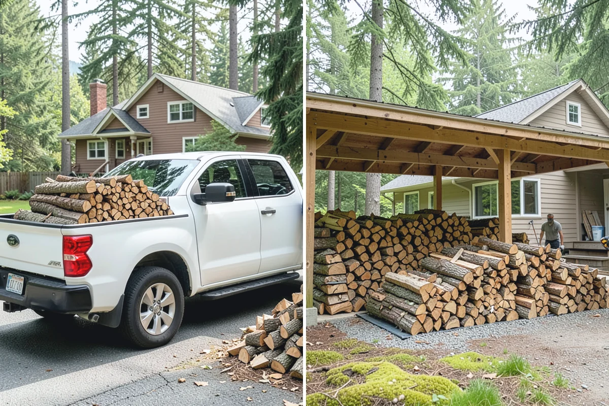 Kiln-Dried Hardwood in Medina, King County, WA - Split wood is loaded into the drying kiln