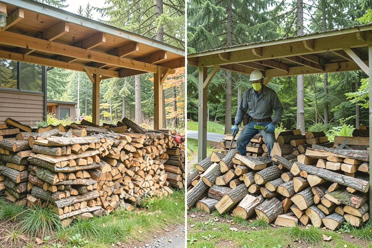 Kiln-Dried Hardwood in Monroe, Snohomish County, WA - Split wood is loaded into the drying kiln