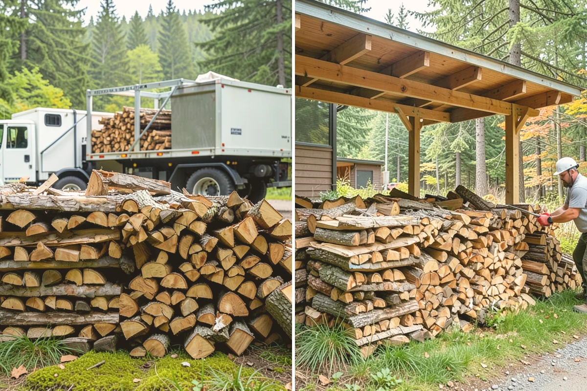 Kiln-Dried Hardwood in Mount Vernon, WA - Split wood is loaded into the drying kiln