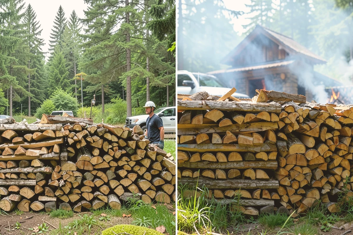 Kiln-Dried Hardwood in Newcastle, King County, WA - Split wood is loaded into the drying kiln