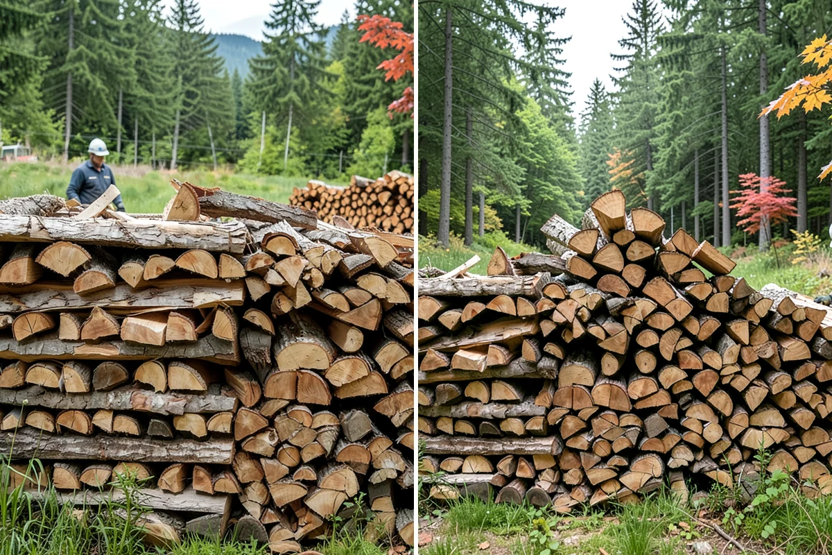 Kiln-Dried Hardwood in Normandy Park, King County, WA - Split wood is loaded into the drying kiln