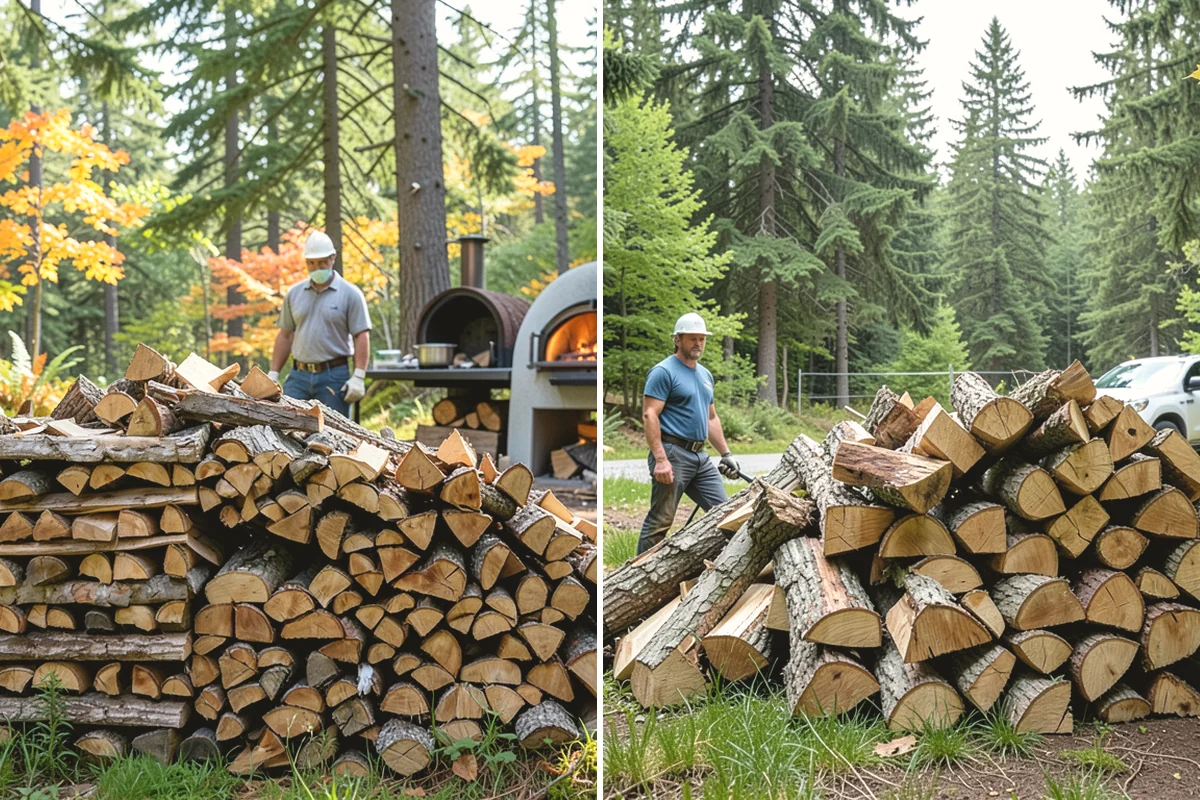 Kiln-Dried Hardwood in North Bend, King County, WA - Split wood is loaded into the drying kiln