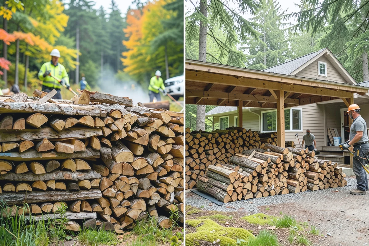 Kiln-Dried Hardwood in Redmond, King County, WA - Split wood is loaded into the drying kiln