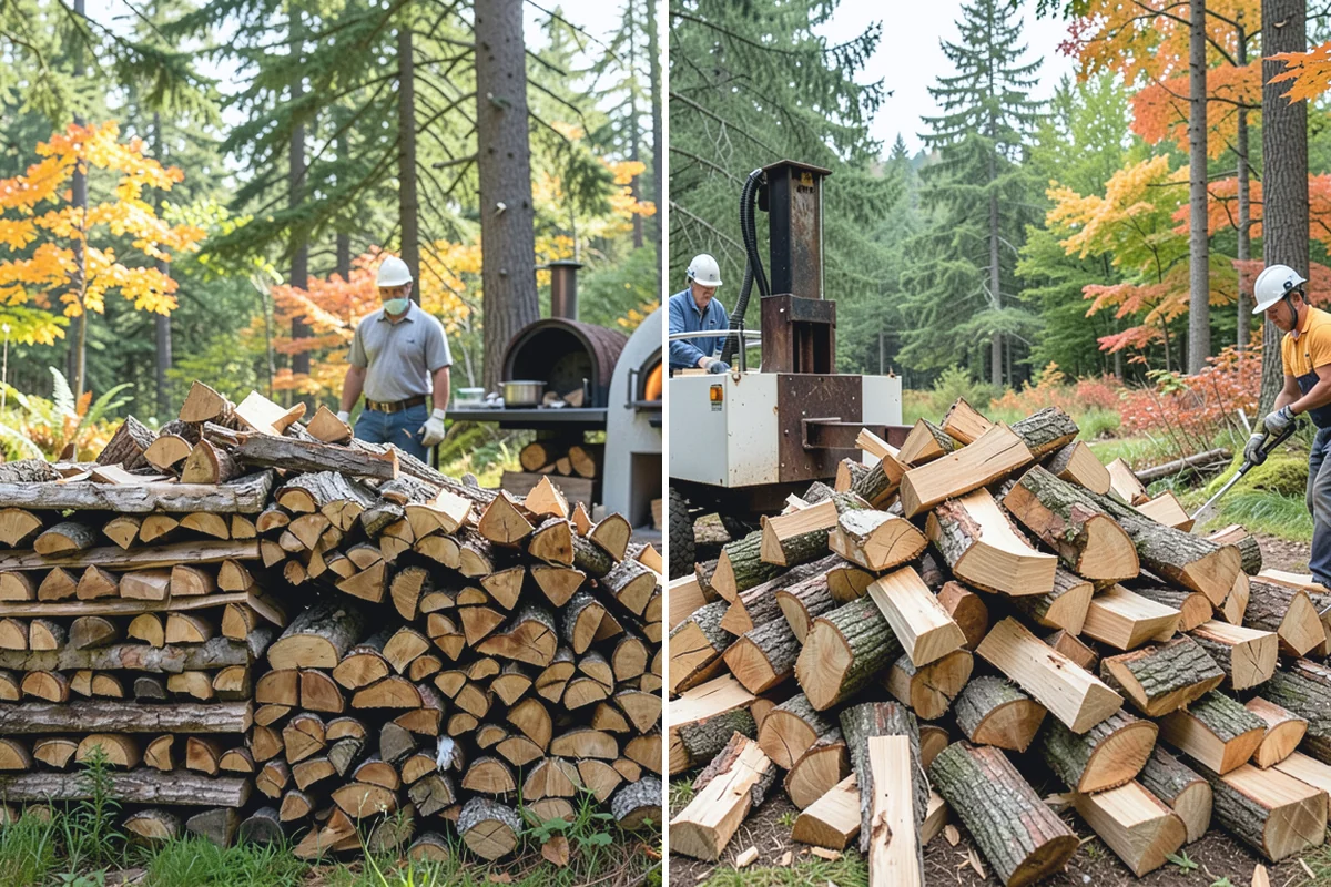 Kiln-Dried Hardwood in Roy, Pierce County, WA - Split wood is loaded into the drying kiln