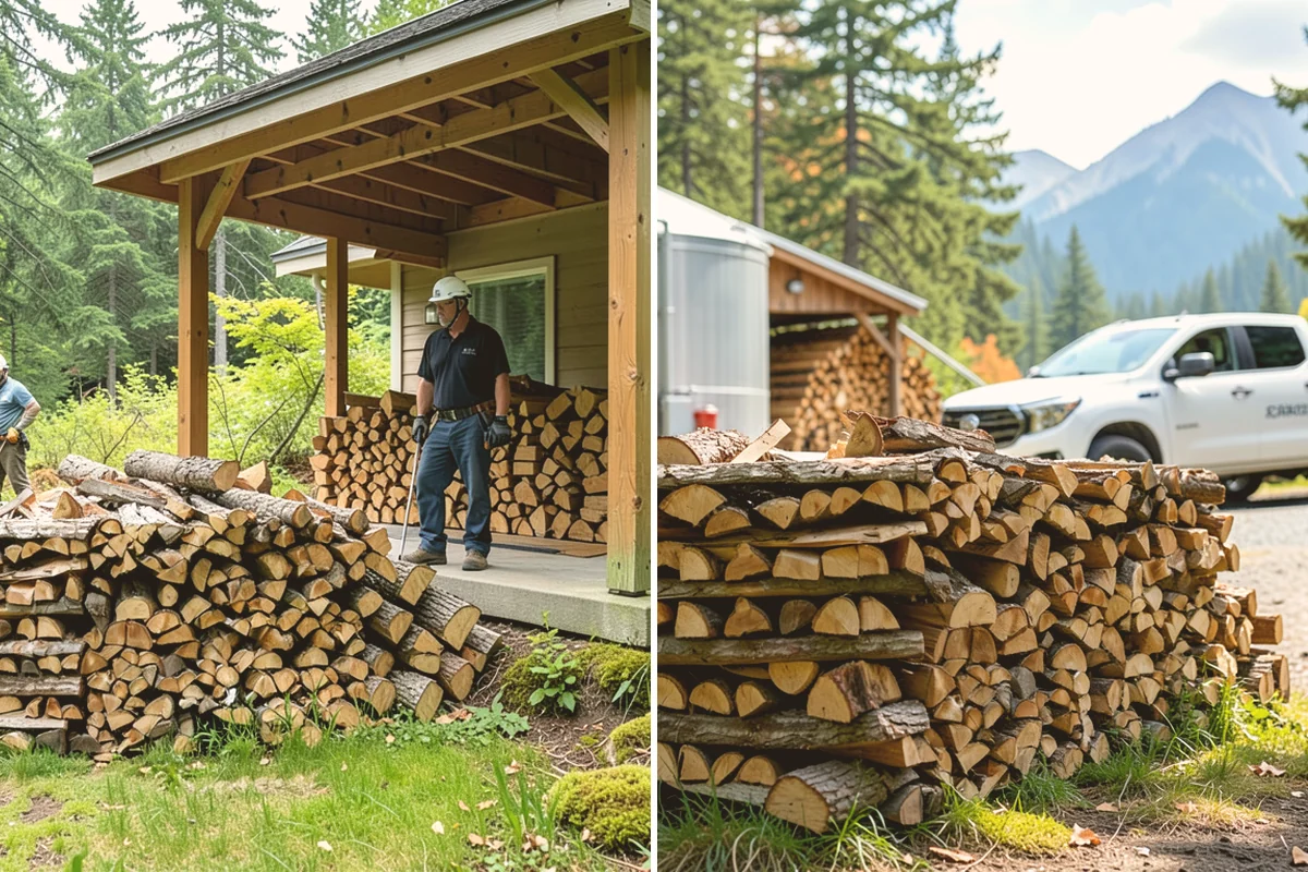Kiln-Dried Hardwood in Sammamish, King County, WA - Split wood is loaded into the drying kiln