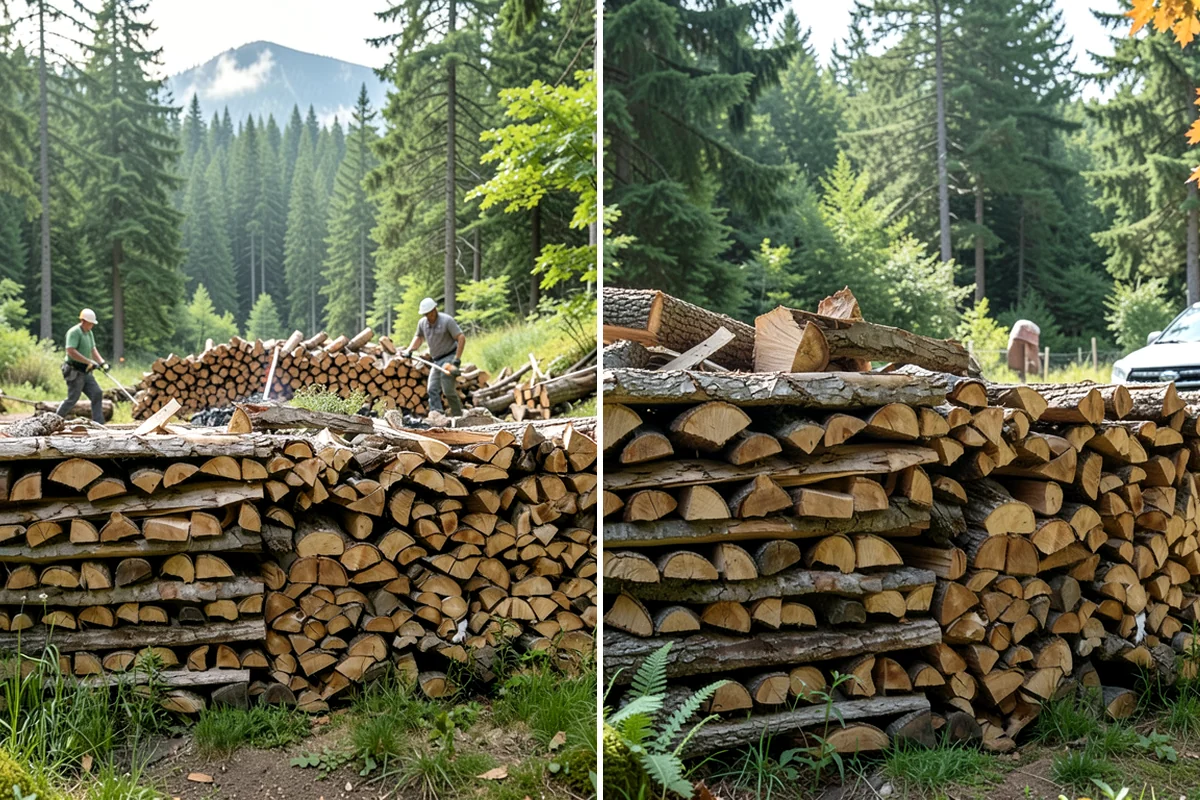 Kiln-Dried Hardwood in Shoreline, King County, WA - Split wood is loaded into the drying kiln