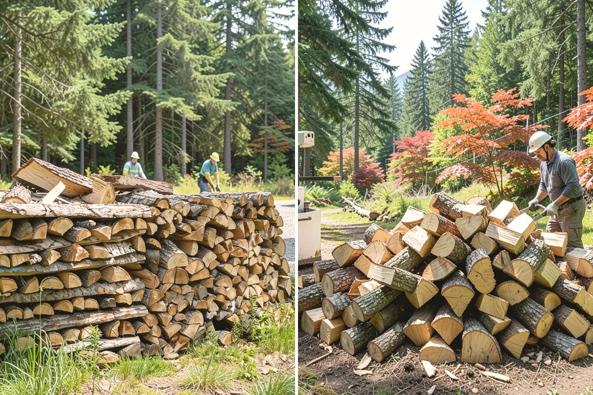 Kiln-Dried Hardwood in Steilacoom, Pierce County, WA - Split wood is loaded into the drying kiln