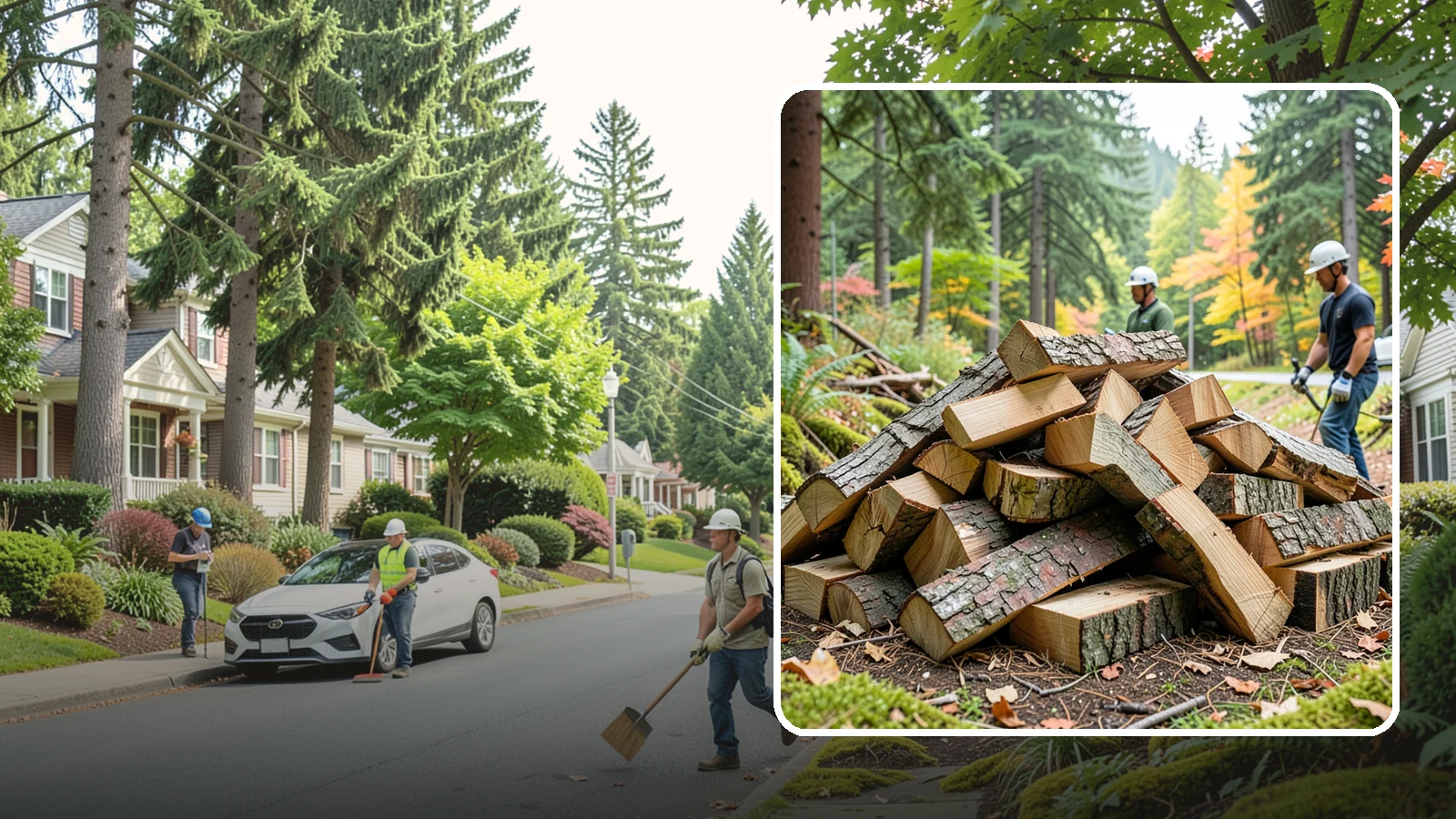 Kindling in Beaux Arts Village, King County, WA - Dry, finely split kindling that helps you get a fire going fast in the damp Pacific Northwest climate.