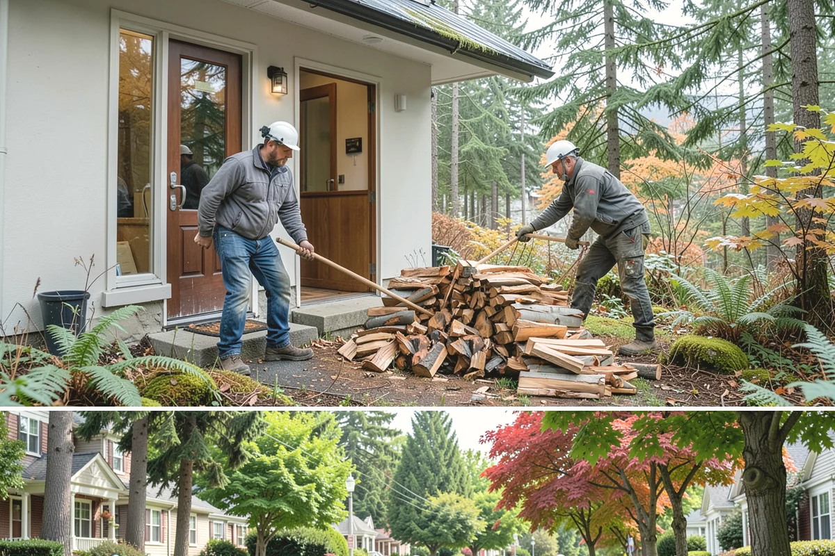 Kindling in Beaux Arts Village, King County, WA - Stock up in early fall before the rainy season makes dry starter material harder to keep on hand.