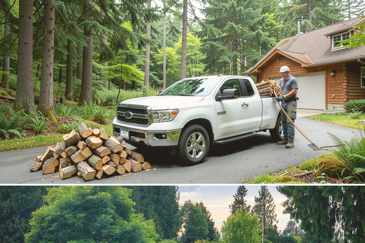 Kindling in Bonney Lake, Pierce County, WA - Stock up in early fall before the rainy season makes dry starter material harder to keep on hand.
