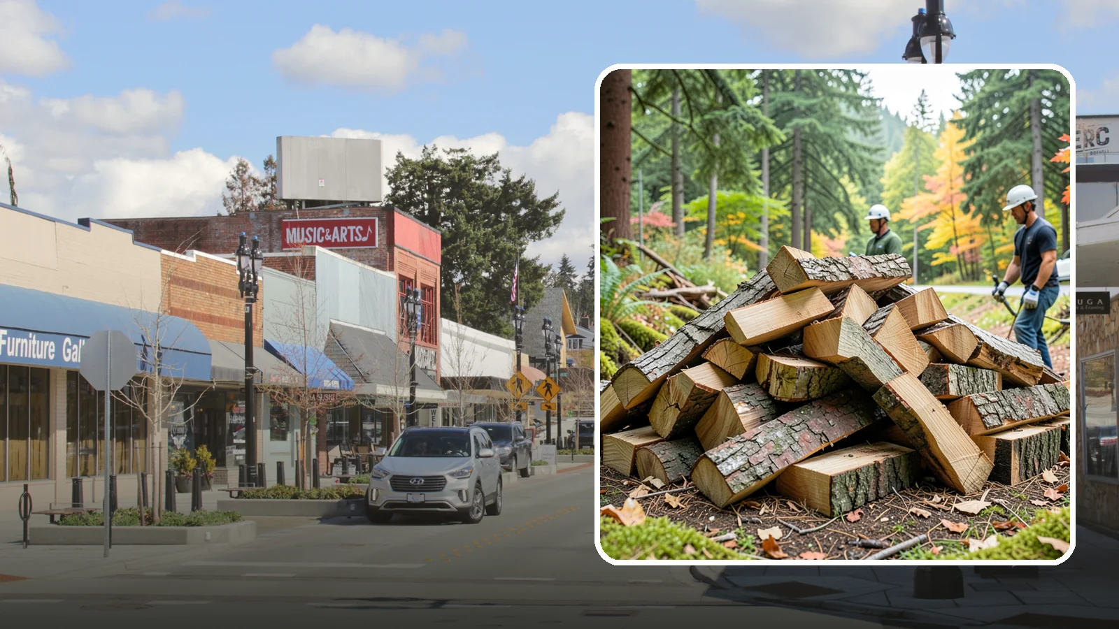 Kindling in Bothell, King County, WA - Dry, finely split kindling that helps you get a fire going fast in the damp Pacific Northwest climate.